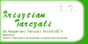 krisztian tarczali business card